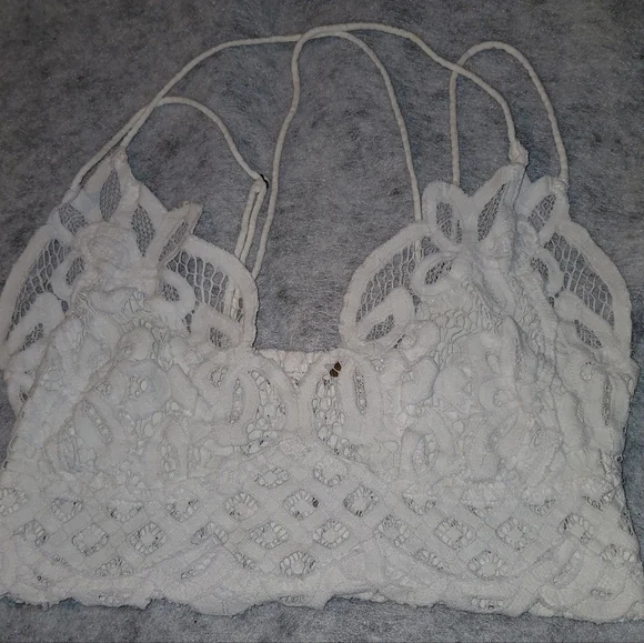 Free People One Adella Women's White Lace Bralette Medium - Picture 2 of 8